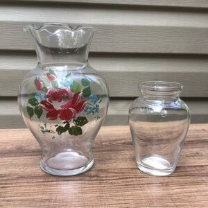Two Glass Vases Pre 1960